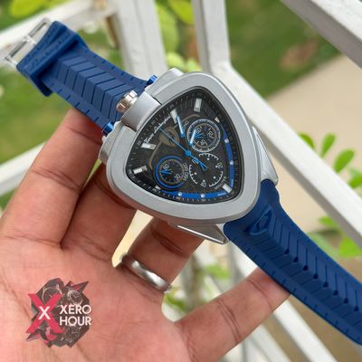 Lamborghini Sport Silicon Strap Watch | Blue Strap_img_0