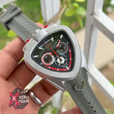 Lamborghini Sport Silicon Strap Watch | Ash Grey Strap_img_0