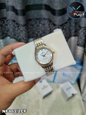 Naviforce 8039 Ladies Chain Watch- Silver Dial- Golden Bezel- Silver+Golden Chain- TF Code NF862/2CF_img_5