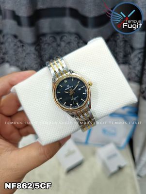 Naviforce 8039 Ladies Chain Watch- Black Dial- Golden Bezel- Silver+Golden Chain- TF Code NF862/5CF_img_6