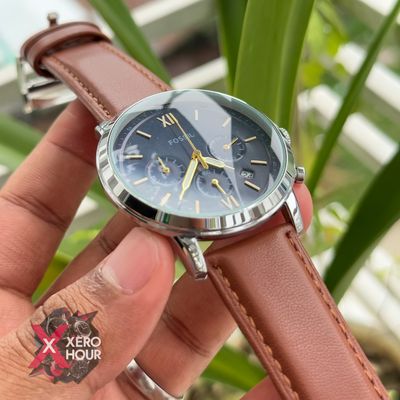 Fossil Chronograph | Brown belt | Blue watch phase_img_5
