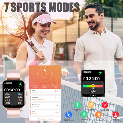 LaiKer 1.7" Smart Watch for Women – Waterproof Fitness Tracker with Voice Assistant & Sleep Monitor_img_4