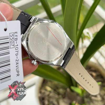 Edifice AA Grade | Leather Plain Dial watch | Black Belt white dital_img_5