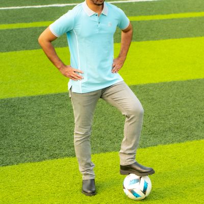 Premium Quality Piping Cut & Sew Design Pique Polo - Light cyn_img_3