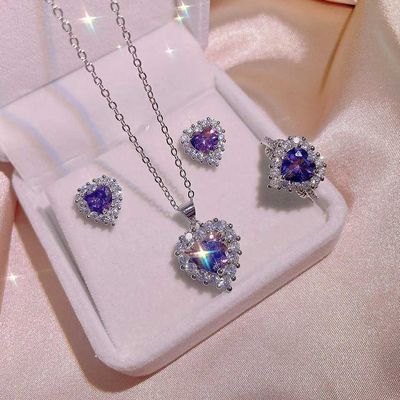 Bowknot pink zircon cross pendent_img_1