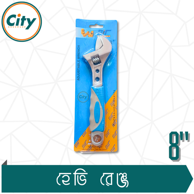 ১ পিস হেভি রেঞ্চ ৬, ৮, ১০ অথবা ১২ ইঞ্ছি সাইজের সামঞ্জস্যযোগ্য ক্রোম সফট রাবার গ্রিপ হ্যান্ডেল ৩ ইন ১ স্প্যানারের সাথে বক্স এন্ড হেক্স ফাংশন_img_4
