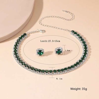 💚Retro Emerald Zircon Necklace for Women_img_2