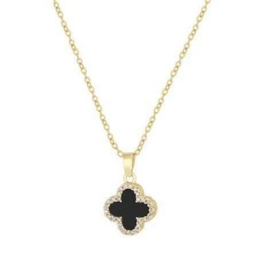 Four leaf double side clover necklaceColours 💛Golden🤍SilverBoth Colours available_img_2