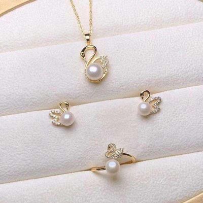 New Swan Pendant Necklace set_img_0