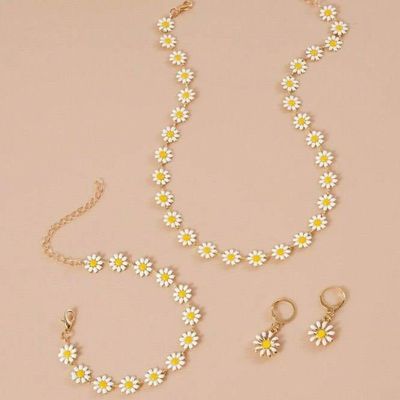 Daisy flower nacklace set +🌼Nacklace🌼Earring🌼bracelets_img_0