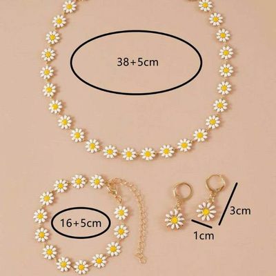 Daisy flower nacklace set +🌼Nacklace🌼Earring🌼bracelets_img_1