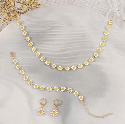 Daisy flower nacklace set +🌼Nacklace🌼Earring🌼bracelets_img_2