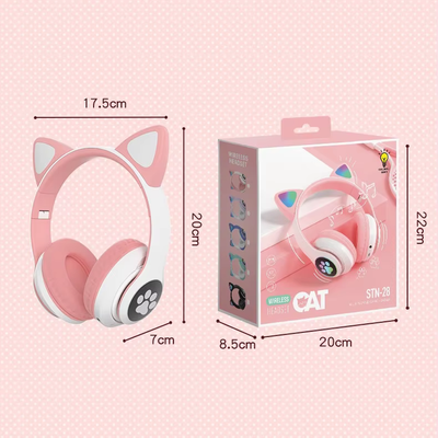 KGG Bluetooth Cat Ear Kids Headphones with Flash Light – Wireless Music Headset for Boys & Girls in Bangladesh_img_2