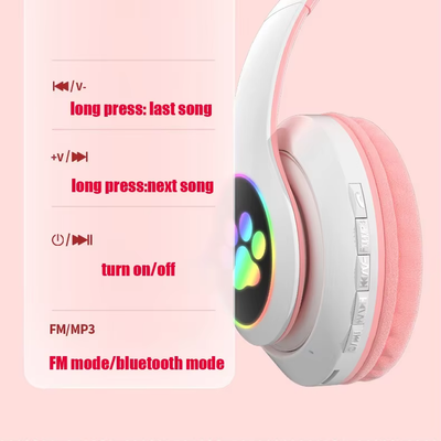 KGG Bluetooth Cat Ear Kids Headphones with Flash Light – Wireless Music Headset for Boys & Girls in Bangladesh_img_1