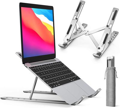 Aluminum Alloy Adjustable Portable Folding Notebook Stand Foldable Laptop Stand_img_0