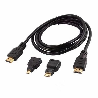 HDMI to HDMI Hd Adapter Cable Version 1.4 Three-In-One Mini HDMI Micro HDMI Interface 1080P_img_8