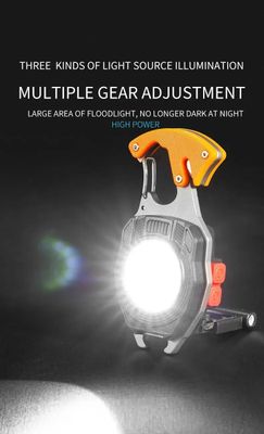 COB LED Keychain Flashlight, 800 Lumens Rechargeable Torch with 7 Modes, Built-in Lighter, Screwdriver, Whistle & Bottle Opener – Emergency Outdoor Camping Light_img_8