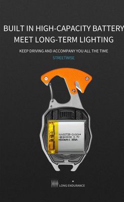 COB LED Keychain Flashlight, 800 Lumens Rechargeable Torch with 7 Modes, Built-in Lighter, Screwdriver, Whistle & Bottle Opener – Emergency Outdoor Camping Light_img_19