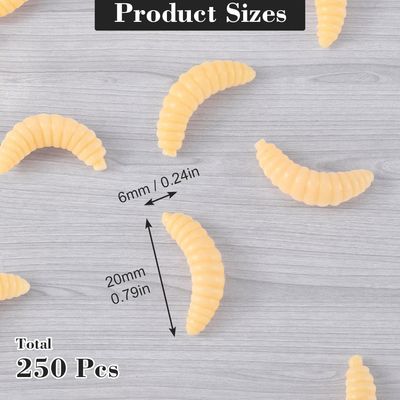 Grape Bug Maggot Worm Native 50pcs Set Creamy Color Glow in the Dark Clear Black Bass Trout Chin Yamame Area Management Fishing Rivers Stream Black Bass Fishing Bass Fishing Lake Dam Bluegill Carp_img_2