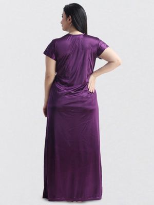 4 Part Premium Nightwear Combo ( Purple )_img_2
