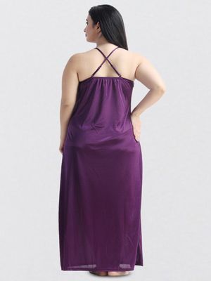 4 Part Premium Nightwear Combo ( Purple )_img_4