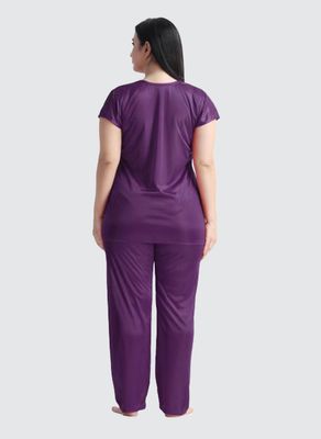 4 Part Premium Nightwear Combo ( Purple )_img_7