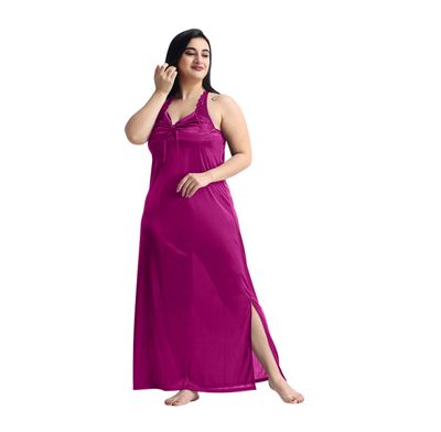 4 Part Premium Nightwear Combo ( Magenta)_img_2