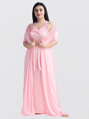 4 Part Premium Nightwear Combo ( Light Pink )_img_2