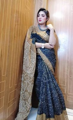 প্রিমিয়াম কোয়ালিটি সুতি বাটিক শাড়ি  (LF-C-428)_img_0