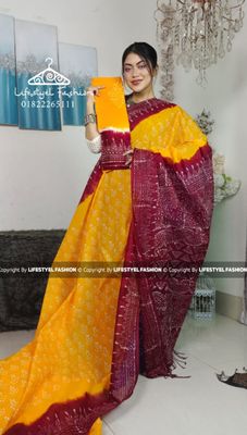 প্রিমিয়াম কোয়ালিটি সুতি বাটিক শাড়ি  (LF-C-493)_img_0
