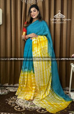 প্রিমিয়াম কোয়ালিটি সিল্ক বাটিক শাড়ি (LF-C-154)_img_0