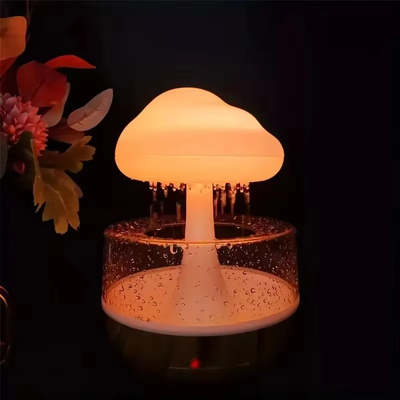 Mushroom Cloud Humidifier with LED Night Light in Bangladesh – USB Rechargeable Aroma Diffuser with Multi-Color Rainfall Effect_img_4
