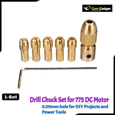 Drill Chuck Set for 775 DC Motor (5.05mm Hole) | Precision Adapter for DIY Projects_img_0