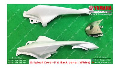 Cover-5 with Back Panel for (White) Yamaha FZS V2 & Fazer V2 bike._img_1