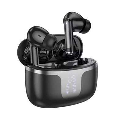 HOCO EQ10 Plus ANC ENC Noise Reduction Wireless BT 5.4 Earphone LED Display Charging Box HiFi Audio Stereo Headset Dual Connect- Black Color_img_1