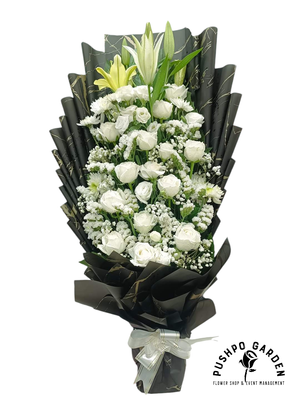 Vip White Stand Flower Bouquet_img_0