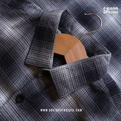 Charcoal Ash - Pocketless Full Sleeve Check Shirt_img_4
