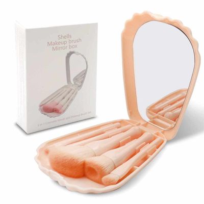 Cross border new 5-piece shell Makeup brush set with mirror,_img_2