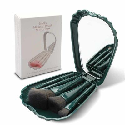 Cross border new 5-piece shell Makeup brush set with mirror,_img_3