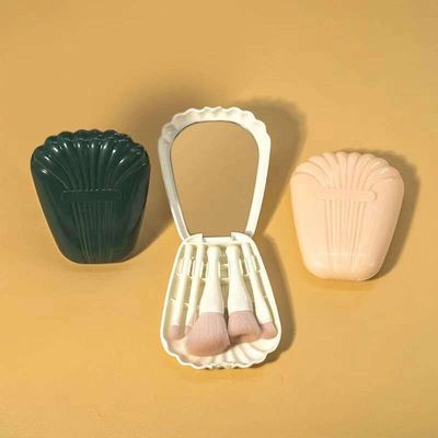 Cross border new 5-piece shell Makeup brush set with mirror,_img_4