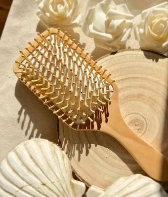 Square Shape Wooden hair brush_img_0