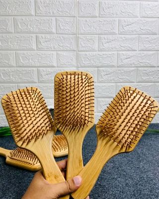 Square Shape Wooden hair brush_img_2