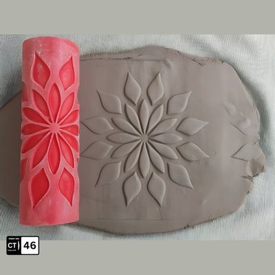 Large Floral Mandala Texture Roller for Cookie, Chocolate, Fondant & Clay – Pattern Roller_img_0