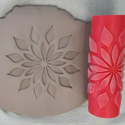 Large Floral Mandala Texture Roller for Cookie, Chocolate, Fondant & Clay – Pattern Roller_img_1