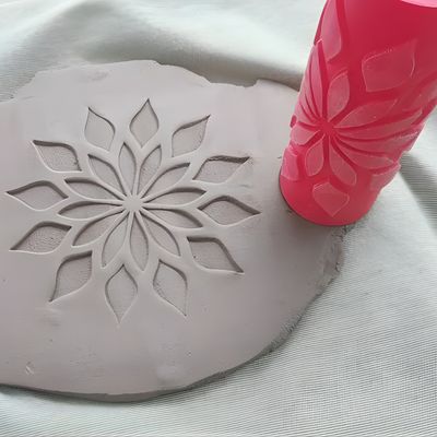 Large Floral Mandala Texture Roller for Cookie, Chocolate, Fondant & Clay – Pattern Roller_img_2
