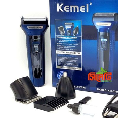 Kemei KM-6330 3-in-1 Hair Shaving Machine Grooming Kit_img_5