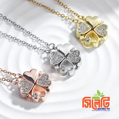 Love Heart Magnetic Pendant Chain Necklace_img_1