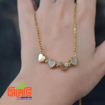 Love Heart Magnetic Pendant Chain Necklace_img_3