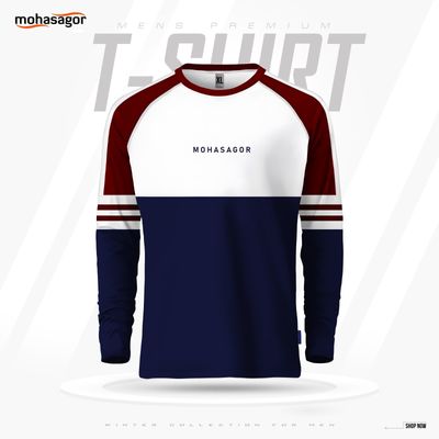Men's Contrast Design T-Shirt- Navy_img_0