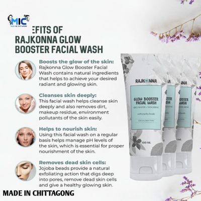 Rajkonna Glow Booster Facial Wash With Jojoba Beads (100ml)_img_3